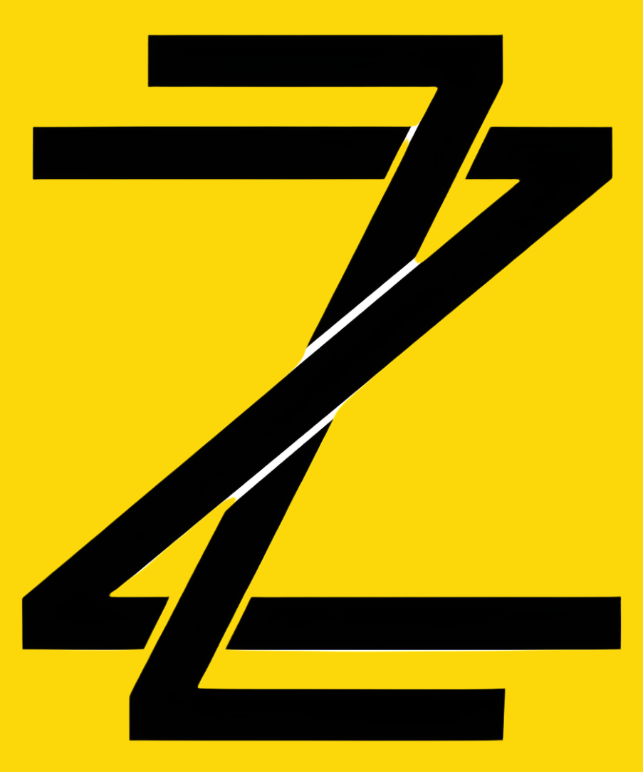 Black and white logo with stylized 'Z' on a white background