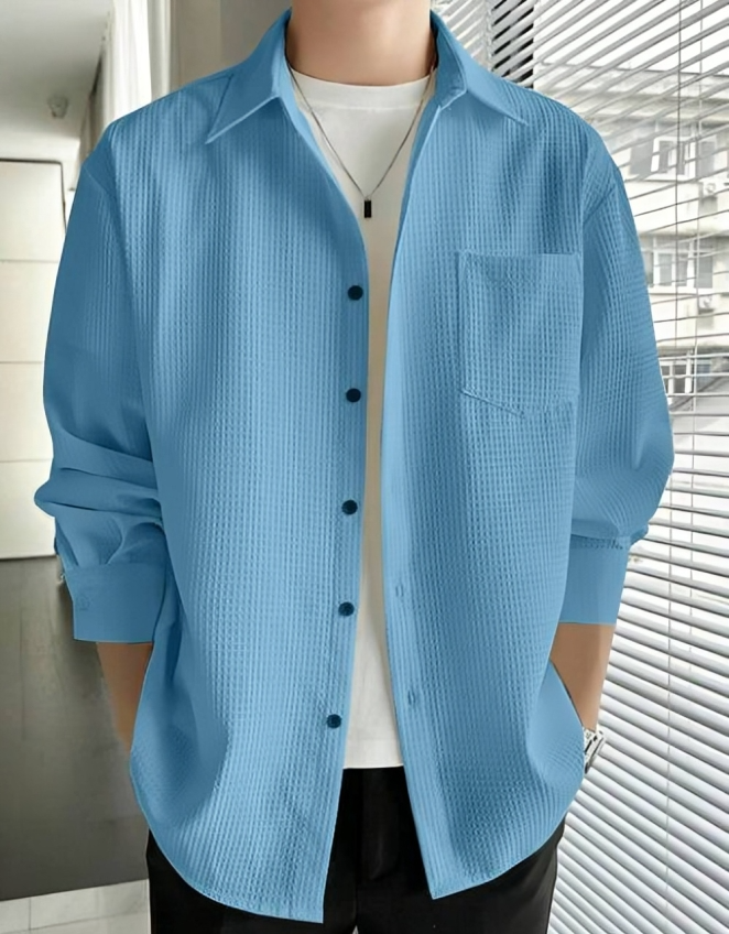 Men Regular Fit Checkered Spread Collar Casual Shirt