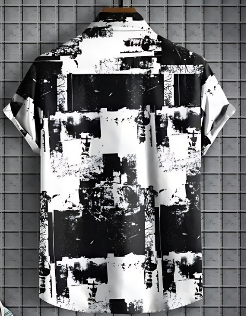 ShadowPulse Men’s Super Slim Fit Graphic Shirt