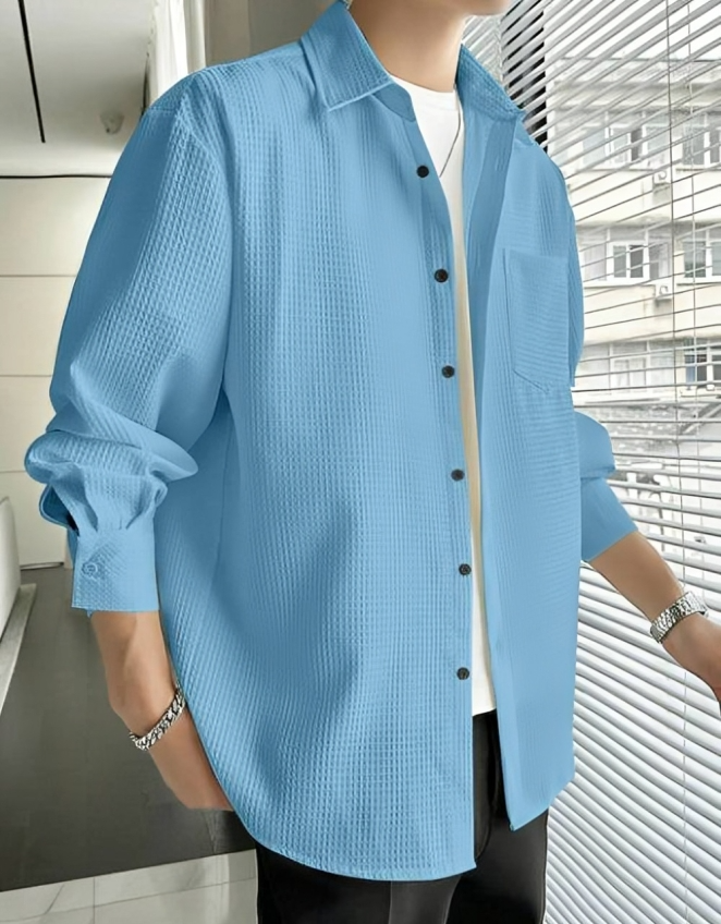 Men Regular Fit Checkered Spread Collar Casual Shirt