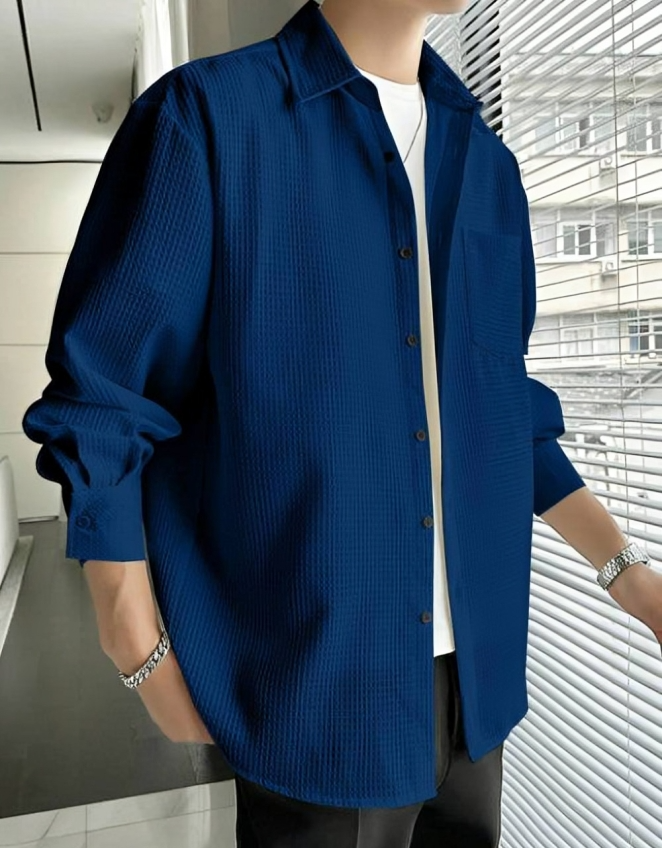 Men Regular Fit Checkered Spread Collar Casual Shirt